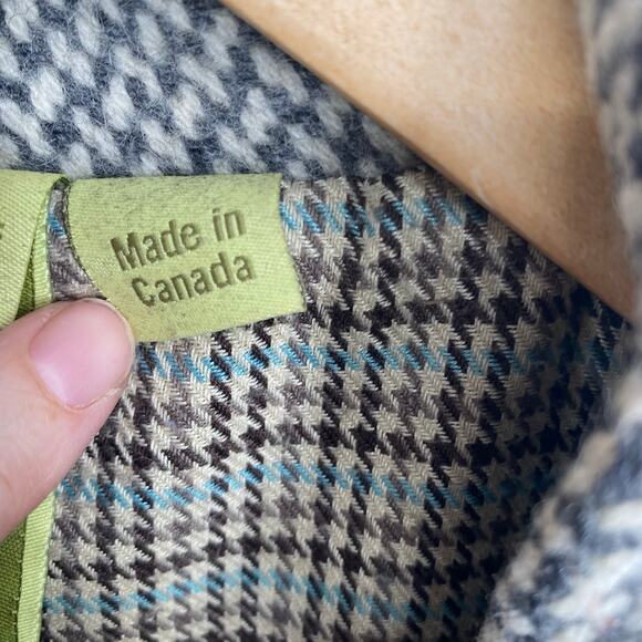 Soia & Kyo Gemma Coat Womens Medium Gray Checkered Belted Peacoat Jacket Winter - Picture 5 of 10